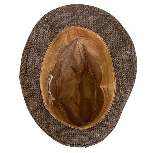 McGregor Sportswear Vintage Tweed Hat Fedora Brown Tan Wool Union USA Mens 7 1/8 - Picture 9 of 12